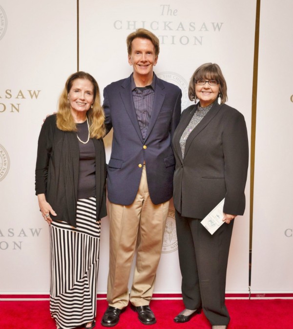 James & Elizabeth with Jeannie Barbour at the Chickasaw Nation Hall of Fame